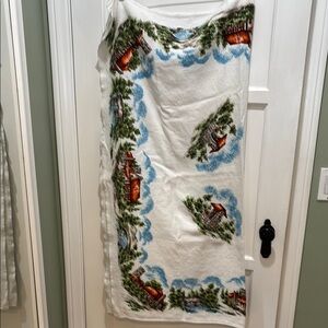 Vintage English countryside tablecloth